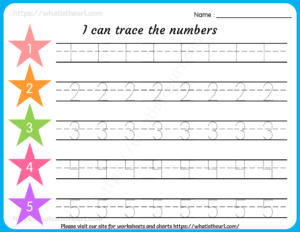 Tracing Numbers Worksheet for Grade 1