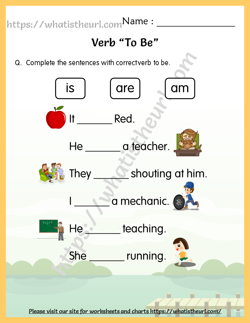 Is Am Are Verbs Worksheets