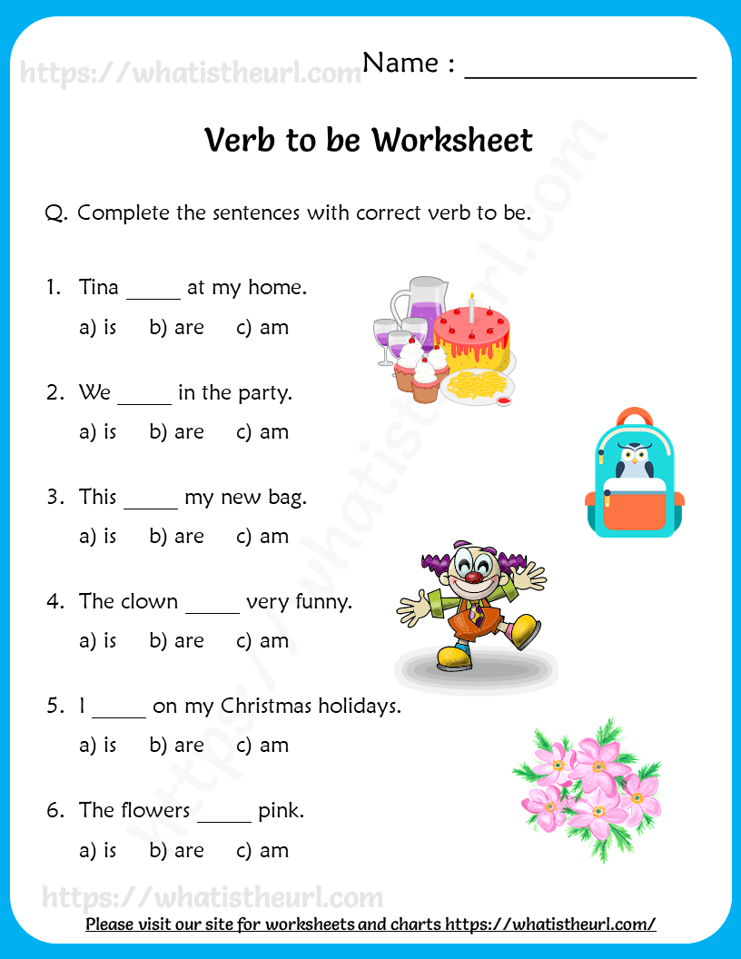 Verb Be Worksheets 2nd Grade