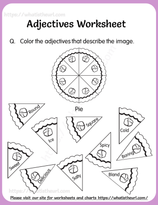 adjectives worksheets for grade 1 find and color the adjective your home teacher