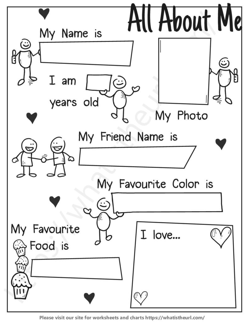 All About me Worksheet for Kids Your Home Teacher
