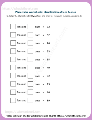 place value worksheets for grade 1 identify tens and ones 4 your home teacher