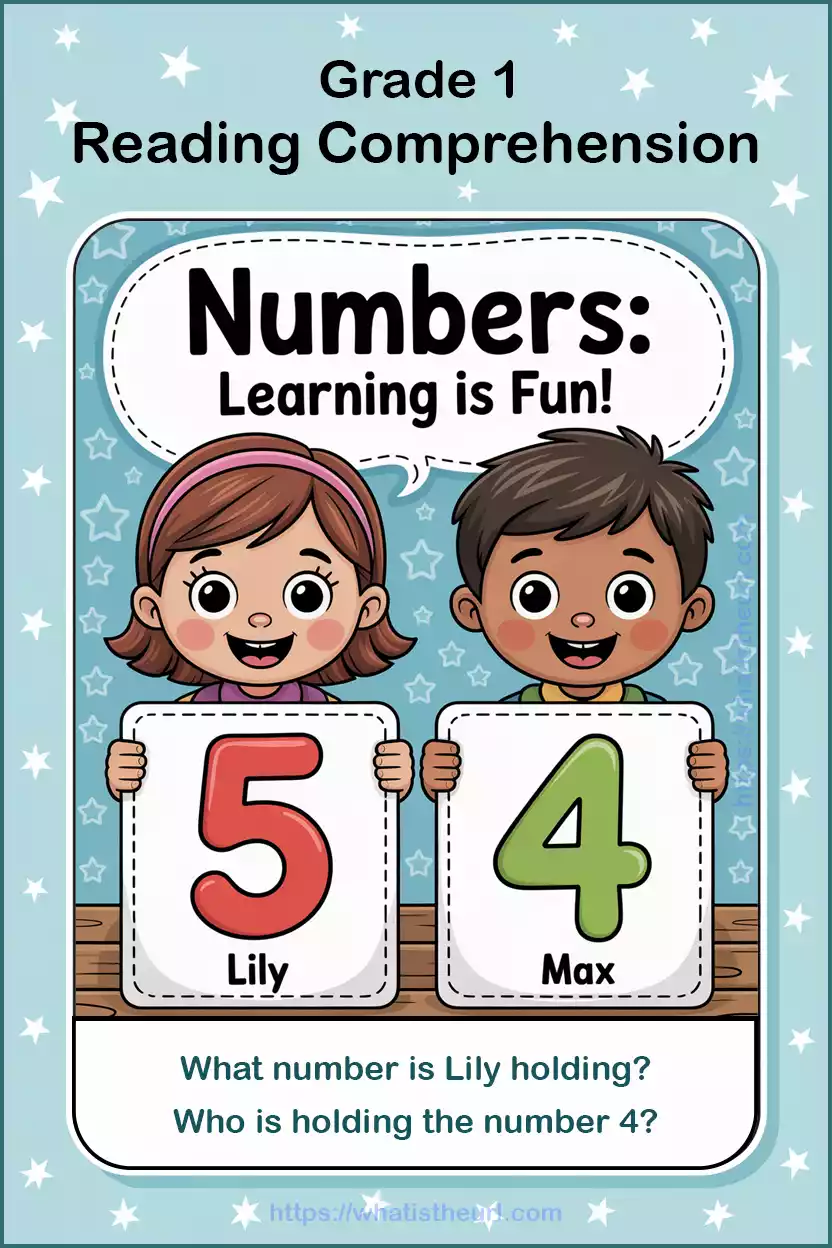 Lily is holding 5 and Max is holding 4