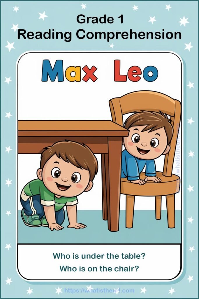 Max and Leo Are Playing with Table and Chair
