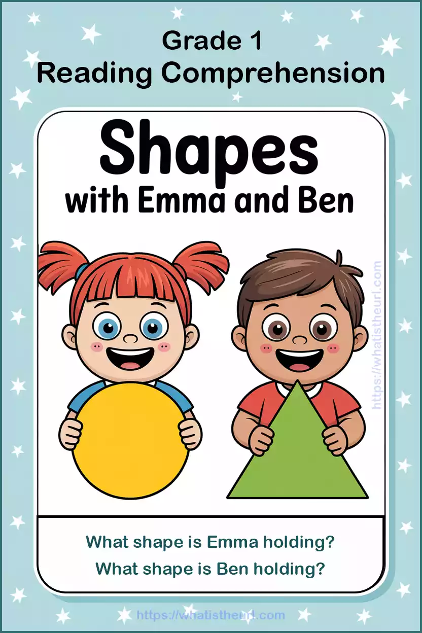 Emma and Ben are holding shapes