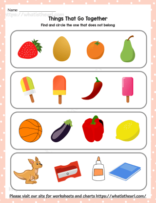 Things That Go Together Worksheet - Your Home Teacher