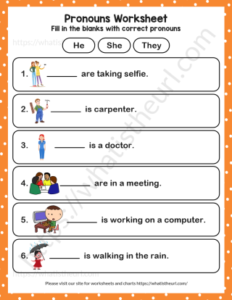 Pronouns Worksheets - Using He, She and They - Your Home Teacher