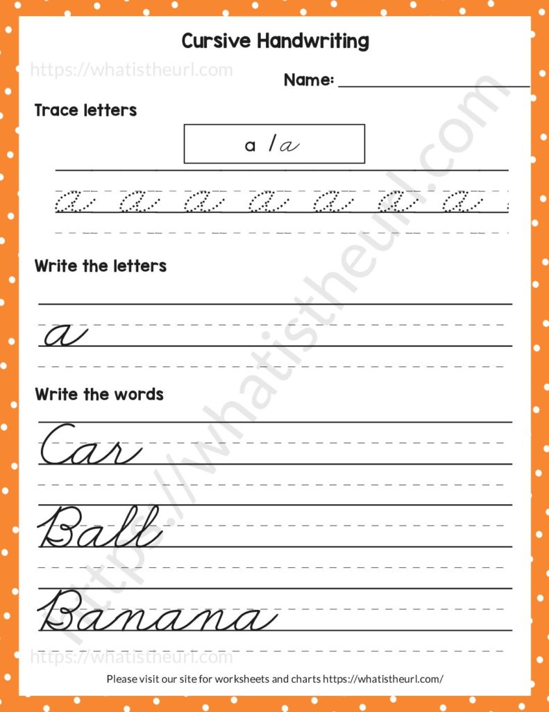 Cursive Handwriting Practice Worksheets - Exercise 3 - Your Home Teacher