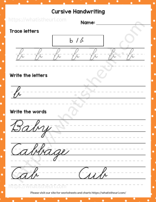 Cursive Handwriting Practice Worksheets - Exercise 3 - Your Home Teacher