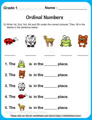 ordinal numbers worksheets for grade 1 exercise 2 your home teacher