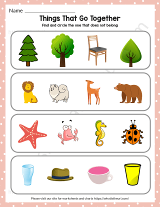 Things That Go Together Worksheet - Exercise 2 - Your Home Teacher