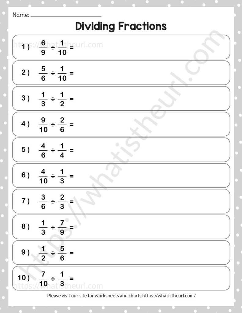 Dividing Fractions Worksheets – 4Th, 5Th, 6Th Grade - Your Home Teacher