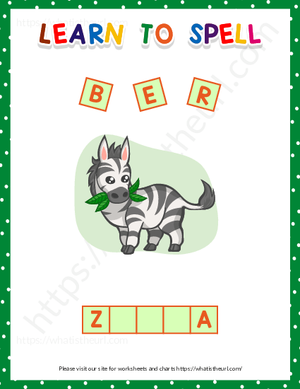 Animals Name Spelling Worksheets for Kindergarten kids - Your Home Teacher
