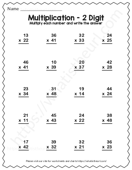double digit multiplication worksheet with answer key exercise 5 3 of 6 your home teacher