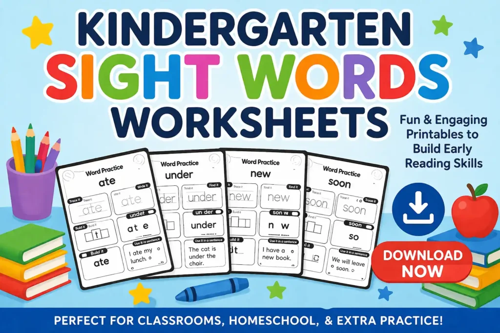 Kindergarten sight words featured image