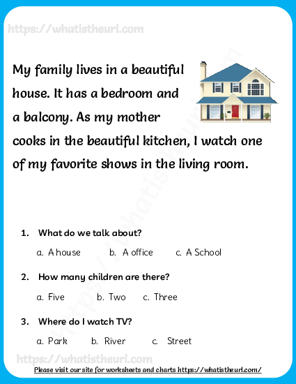 Reading Comprehension For Kids Exercise 4 Your Home Teacher