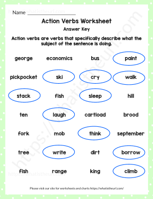 Action-Verbs-Worksheet-Find-and-Circle-Exercise-13 - Answers-th