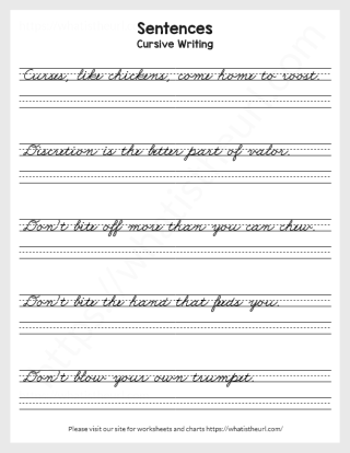 Cursive Writing with Long Sentences-Exercise 2 (3) - Your Home Teacher