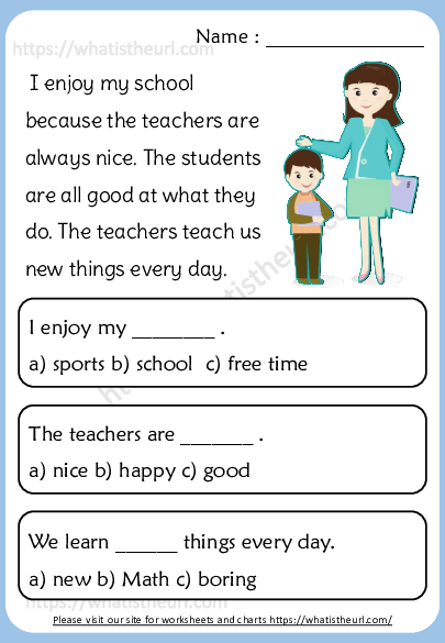Reading Comprehension for kids - Exercise 14 - Your Home Teacher