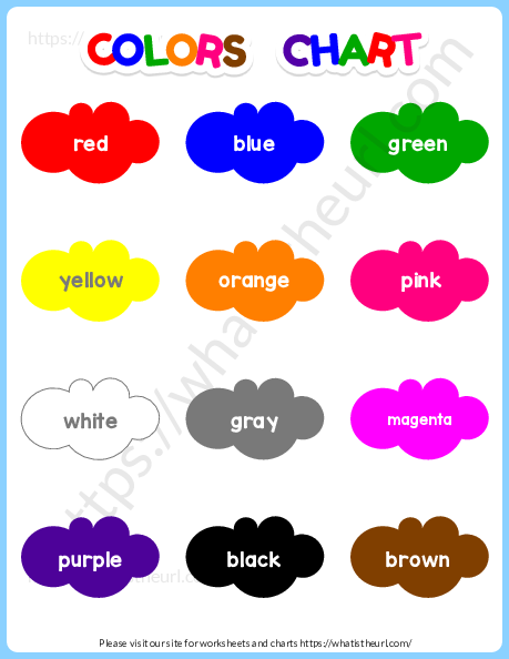 Colors Charts for Kids and Classroom - Your Home Teacher