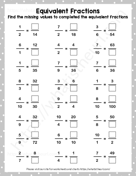 equivalent fractions exercise 5 your home teacher