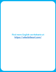 Conjunctions Worksheet for grade 1 - Exercise 1 - Your Home Teacher