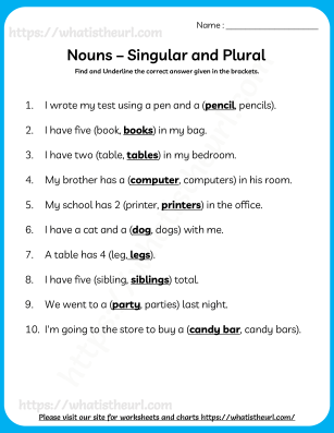 identifying singular and plural nouns 1 grade 1 your home teacher