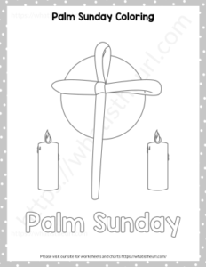 Palm Sunday Coloring Pages Printable - Your Home Teacher