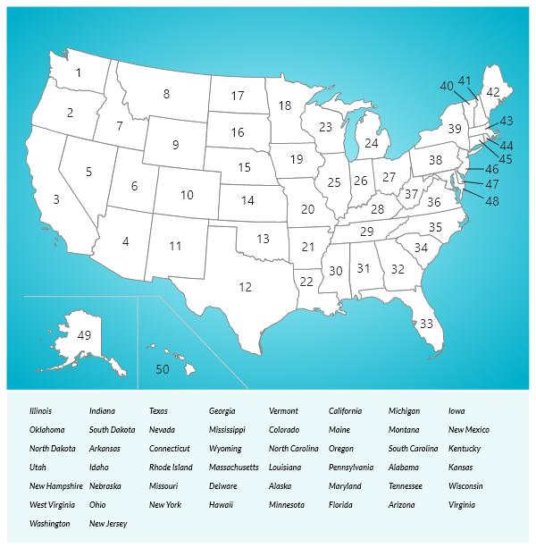 US States Map Quiz Live 