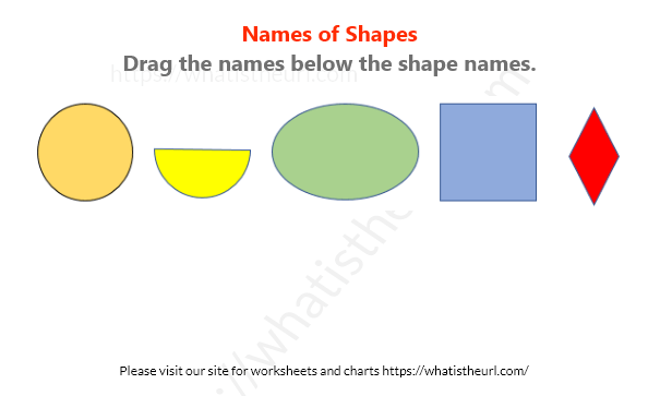 Shape Names - Drag and drop the names below the shapes