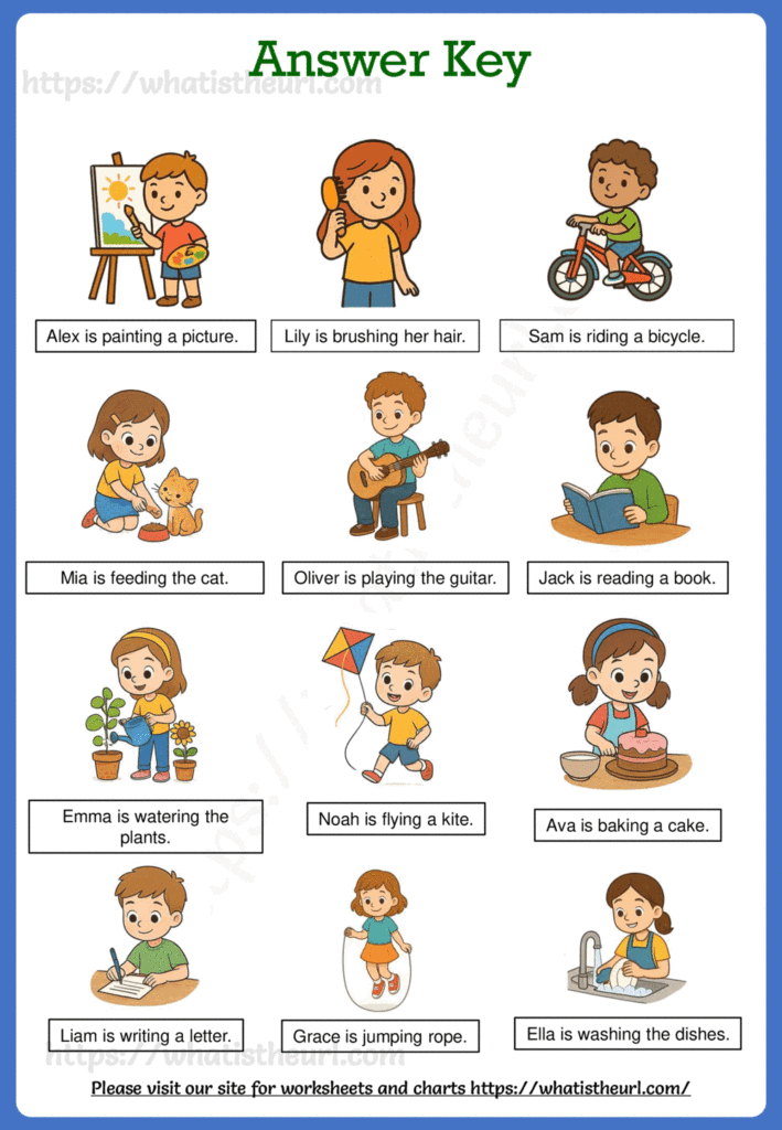 What are they doing - Set 3 - Answer Key