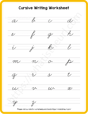 Dot Cursive Handwriting Practice Small Letter A To Z Level | vlr.eng.br