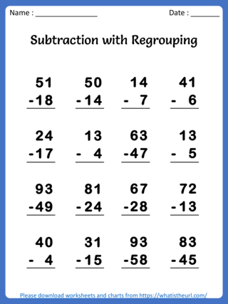 Subtraction with Regrouping