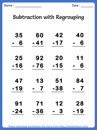 Subtraction with Regrouping