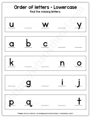 Find missing letters - Lowercase and Uppercase - Your Home Teacher