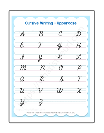 Master the Art of Elegance - Introducing our Cursive Writing Poster – Uppercase and Lowercase