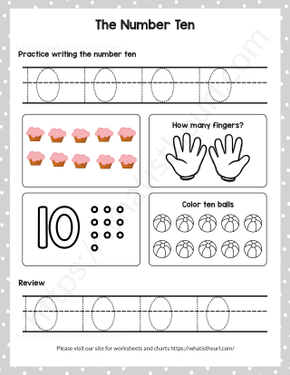 Number 1 to 10 - Learn to Count for KG- Number 10