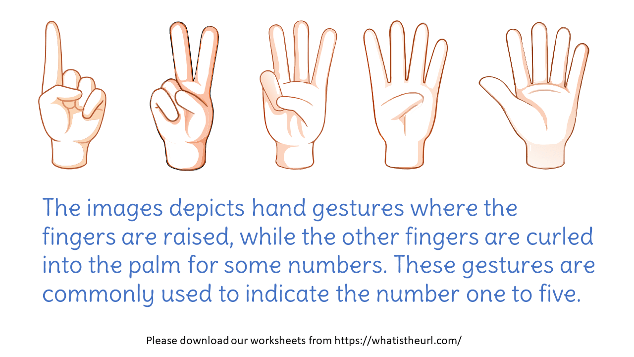 Showing gestures with hands to count numbers