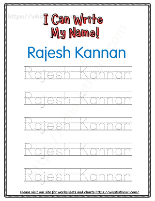 Rajesh Kannan - Custom Name Tracing