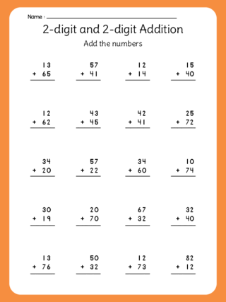 2-digit and 2-digit Addition (no regrouping)
