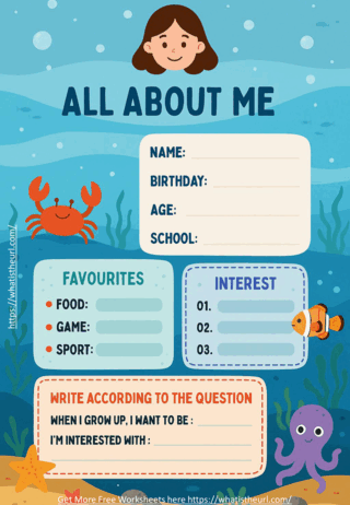 About me ocean theme