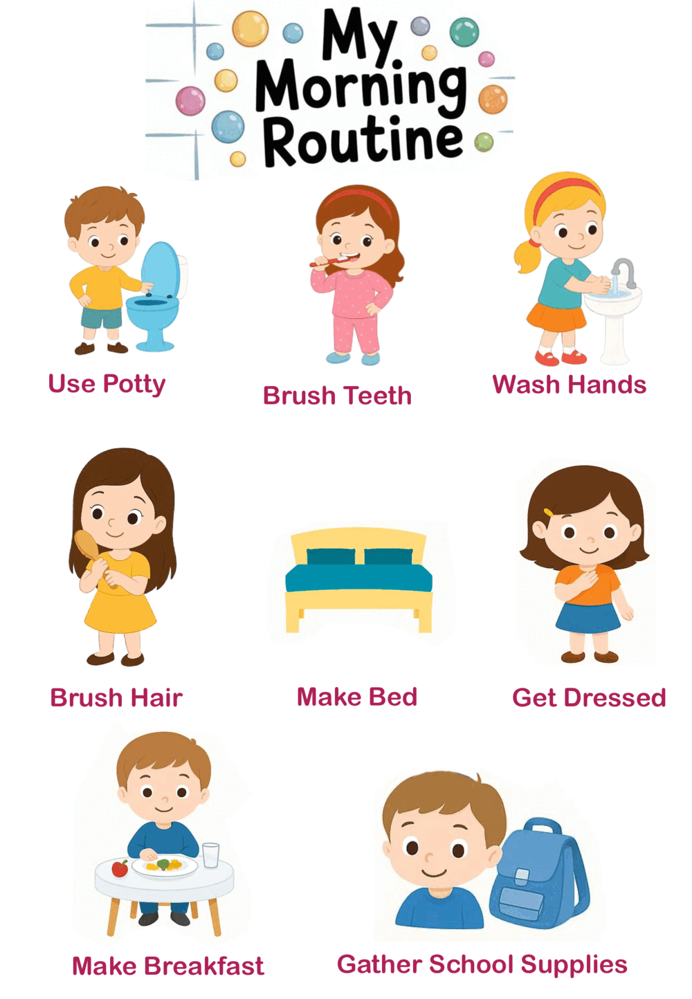 My Morning Routine Chart