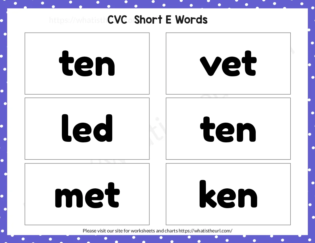 CVC Words Flashcards worksheet preview CVC Words Flashcards worksheet preview