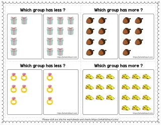 More or Less Flashcards worksheet preview More or Less Flashcards worksheet preview