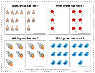More or Less Flashcards worksheet preview More or Less Flashcards worksheet preview