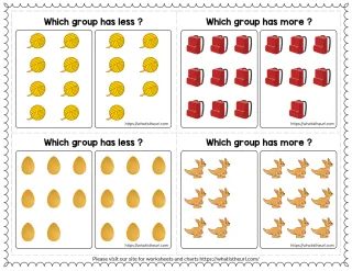 More or Less Flashcards worksheet preview More or Less Flashcards worksheet preview