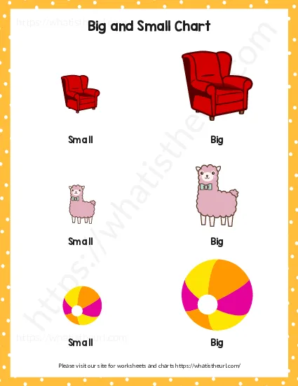 Printable – Finding Big and Small Objects worksheet preview