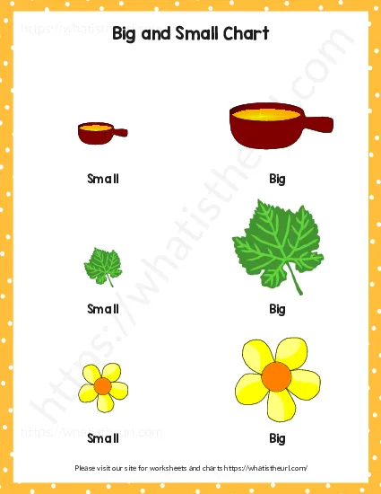 Printable – Finding Big and Small Objects worksheet preview