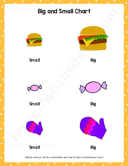 Printable – Finding Big and Small Objects worksheet preview