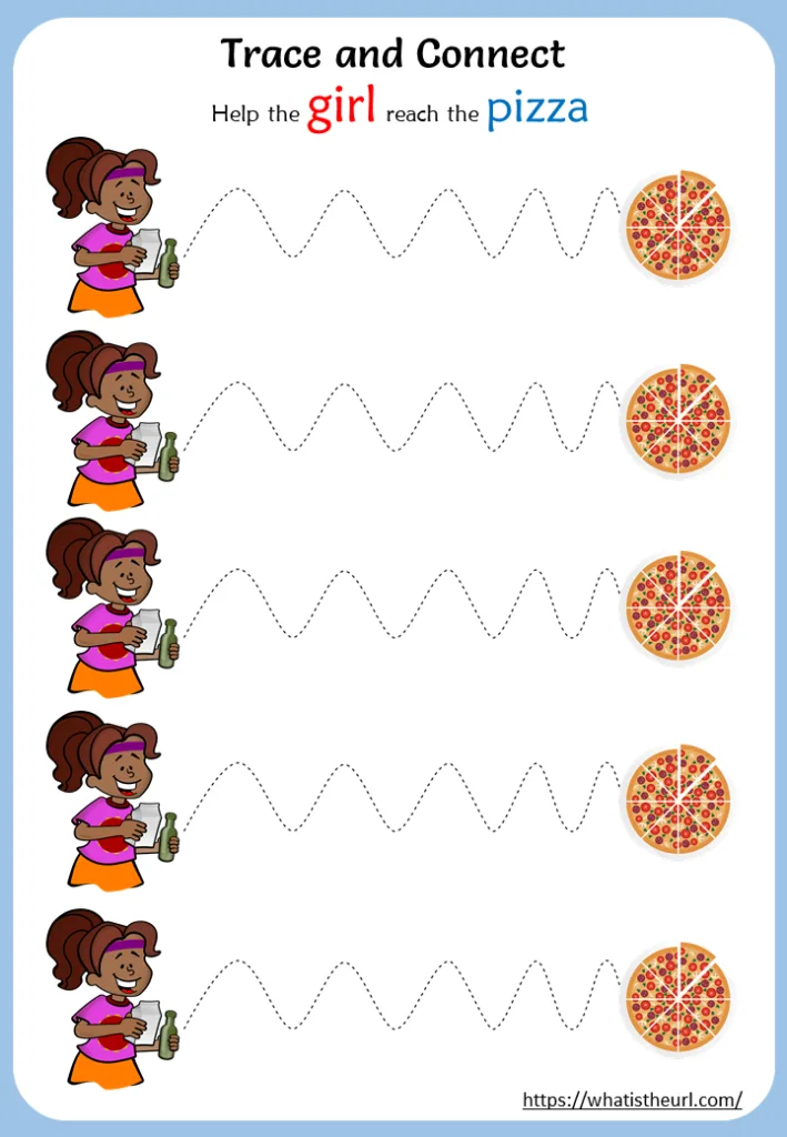 Trace and Connect Lines Worksheets for Kids worksheet preview Trace and Connect Lines Worksheets for Kids worksheet preview